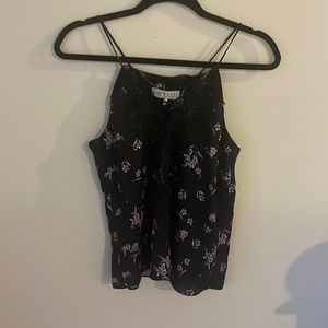 Floral black top